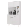 Armário para Cozinha Kit Duda 90 cm Branco
