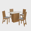 Conjunto Sala de Jantar Mesa com 4 Cadeiras Dalila