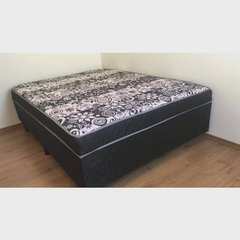 Cama Box Casal Conjugada Unyco D28 Ortopédico Floral E Preta (1,38x0,42x1,88) - comprar online