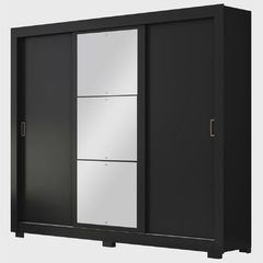 Guarda Roupa 3 Portas 4 Gavetas Com Espelho Com Pés Serenity