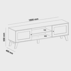 Sala de Estar Completa Rack para TV até 60 Polegadas Buffet e Mesa de Centro Memphis - comprar online