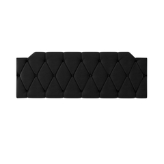 Cabeceira Estofada Para Cama Casal Box Kelly 1,40 Suspensa Preta Suede