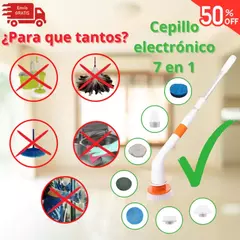 cepillo electrico recargable 7 en 1: no vuelvas a preocuparte por la limpieza nunca mas