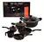Set de ollas Oryx negras 9 piezas
