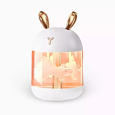 Umidificador de carrossel abajur com led