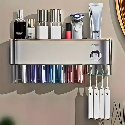 Suporte para escova e pasta de dente