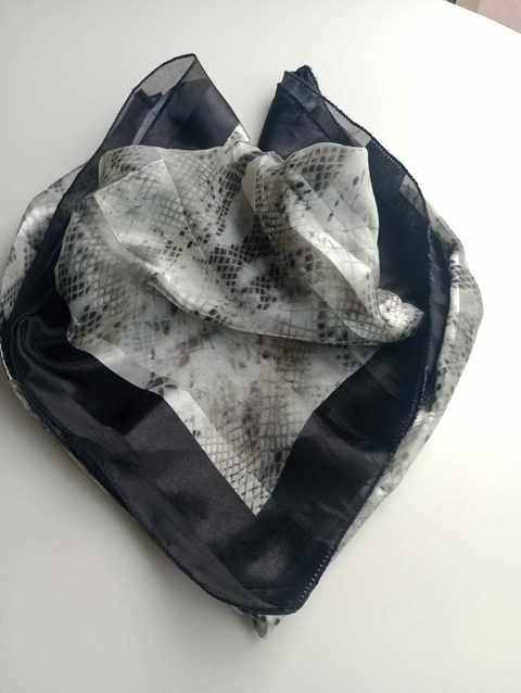 Pañuelo de seda 1mx1m gama de grises - comprar online