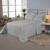 Kit Cobre Leito Matelado Dupla Face Soft 3 Peças King 100% Poliéster - Cinza