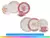 Aparelho de Jantar Chá 30 Peças Biona Rosa e Branco - comprar online