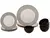 Aparelho de Jantar 12 Peças Alleanza Cerâmica Branco e Preto Redondo Ritz - comprar online