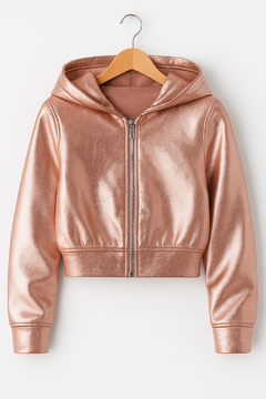 Campera Frisa Metalizada Rosa - comprar online
