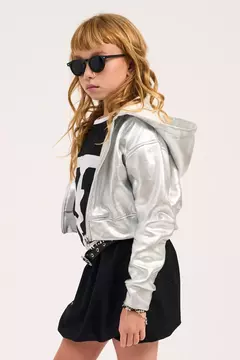 Campera Frisa Metalizada Plata en internet