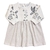 Vestido Combinado en Frisa Estampada y Lanita con Lurex