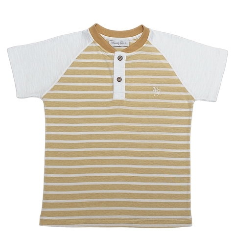 Chomba con Cuello Mao en Jersey Soft Rayado y manga Ranglan - comprar online