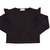 Blusa en tejido elastizado labrado con volados en los hombros - mayorista.wannago.com.ar
