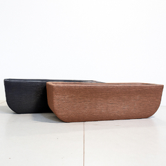 Vaso Retangular 80cm Polietileno Texturizado – Leve e Forte - comprar online
