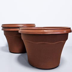 10 Vasos de Plástico para Plantas – 27x23cm - Jardim em Casa