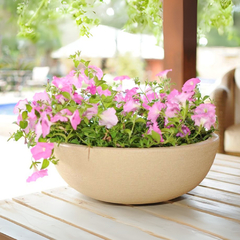 Vaso Bacia 35cm Polietileno Texturizada – Suculentas e Rosas - comprar online