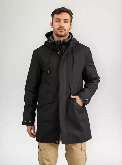 Campera Piloto Impermeable Hombre Drizzle Oxford Polo Club NEGRO - comprar online
