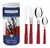 New Kolor Jgo de Cub Tramontina Pote 24 Pzas Rojo - comprar online