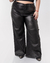 Wide Leg Engomado Negro Palacios Flavia - comprar online
