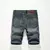 Shorts de verão jeans masculino calças jeans estiramento azul escuro design de - comprar online