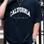 Verão masculino 100% algodão puro casual solto ajuste mais califórnia impress - Sample