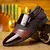 Oxford sapatos masculinos de luxo laca sapato de casamento com dedo do pé vesti