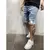 2024 novo estilo coreano verão masculino preto perna larga shorts jeans 2023 no - loja online