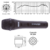Microfone de mão Cardioide Waldman K3500 para uso de fio na internet