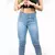 Calça Jeans Skinny Feminina Casual Clara com lavagens/ Cintura alta/ calca jean