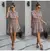 Vestido feminino de oncinha com babado, casual, preto, verão, botões, roxo, ci - Flash Store