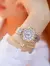 Diamante relógio feminino marca de luxo 2024 strass elegante senhoras relógios - loja online