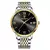 Poedagar relógio masculino de aço inoxidável, luxuoso, botão de pressão, fe - Flash Store