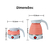Chaleira Eletrica Dobravel Jarra Bule Silicone 600W 110v 600ml Portatil Cores:Br - comprar online