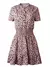 Vestido feminino de oncinha com babado, casual, preto, verão, botões, roxo, ci - comprar online