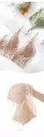 Sutiã de renda push up sem encosto para mulheres, bralette sem fio, copo cheio, - Flash Store