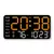 Grande relógio de parede digital temperatura data semana display controle remot - comprar online