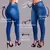 Kit 3 Calças Jeans feminina com lycra côs alto levante bumbum c/lycra - Flash Store