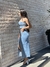 Saia Maxi Midi Cintura Alta em Denim com Elastano - comprar online
