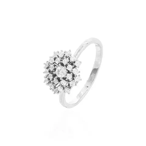 Anel Liso Estilo Chuveiro em Prata 925