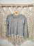 Remera gris de algodón con encaje m/l