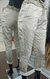 Pantalón raso color crema con detalles en oro - comprar online