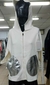 Campera blanca con bolsillos plata