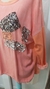 Remera naranja con detalles en plata - comprar online
