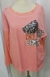 Remera naranja con detalles en plata