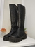 Bota negra estilo bucanera