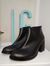 Bota negra taco cuadrado