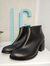 Bota negra taco cuadrado - comprar online