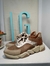 Zapatillas marrones con plateado - comprar online